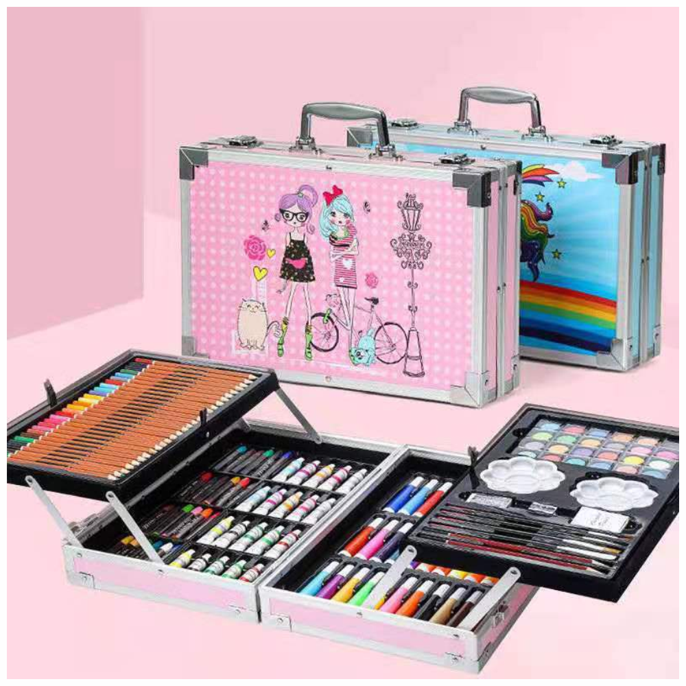 Set De Artes Profesional Para Niños Kit De Pintura 145 Pcs