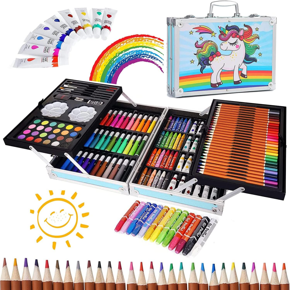 Kit De 24 Pinceles Para Niños - Mangos De Colores, Cerdas De Cerdo, Ideales Para Acuarela, Acrílico Y Más