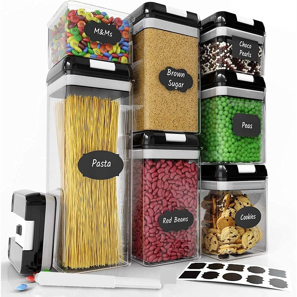 Organizador Frascos Herméticos Para Cocina X7 Recipientes