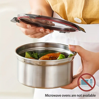 Thumbnail for Set X3 Recipientes Porta Comida Hermetico Acero Refractaria