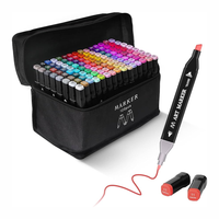 Caja De Marcadores Plumones Doble Punta