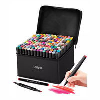 Caja De Marcadores Plumones Doble Punta