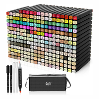 Caja De Marcadores Plumones Doble Punta