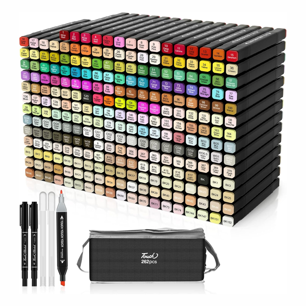 Caja De Marcadores Plumones Doble Punta