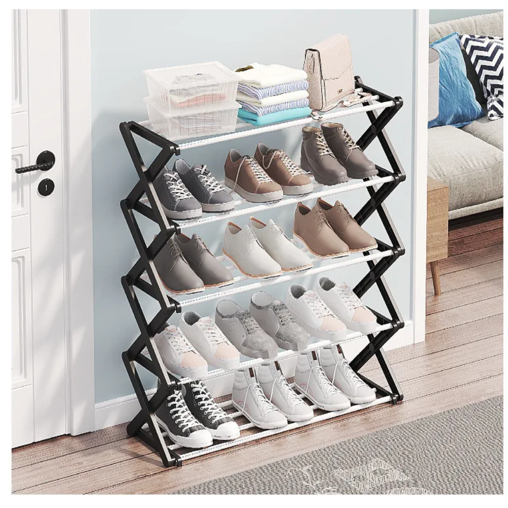 👟✨ Zapatero Organizador 10 Pares Desarmable X-shaped Rack🧼