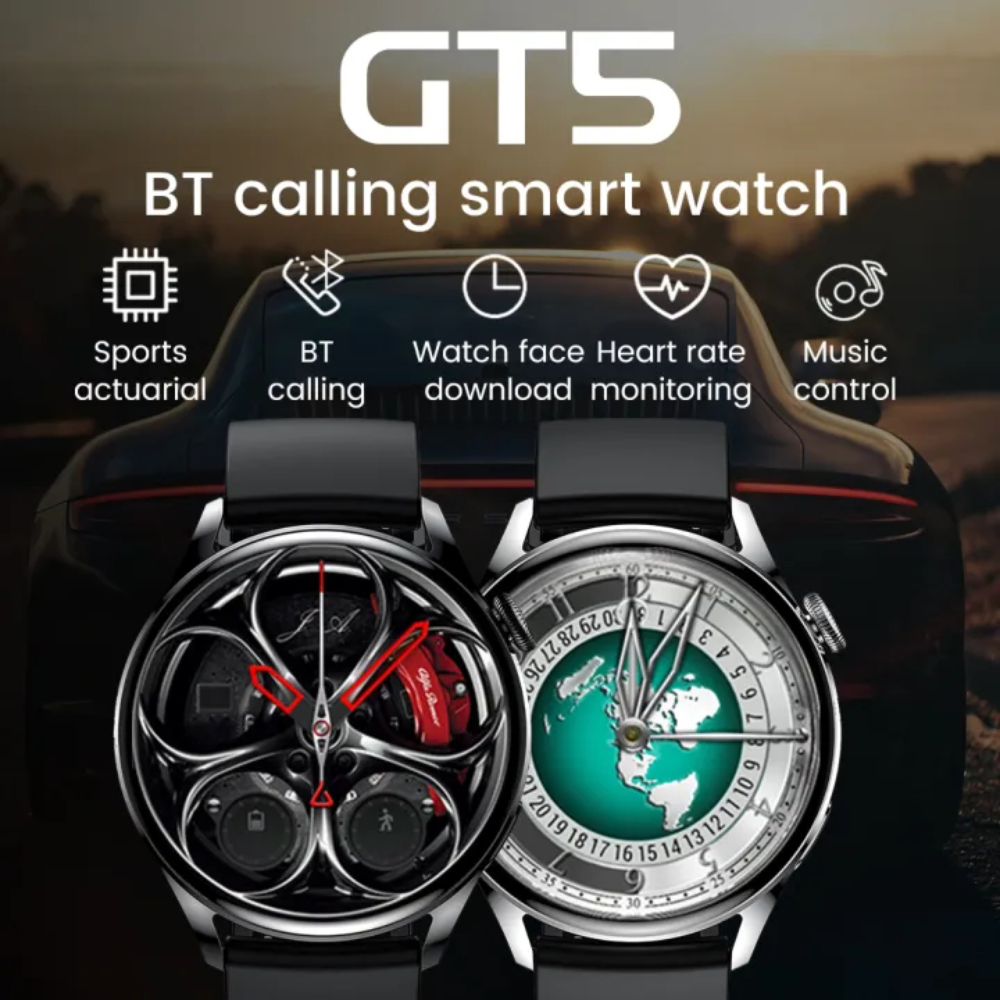 ⌚Reloj Inteligente Smartwatch Gt5 Nfc Siri Carga Inalámbrica