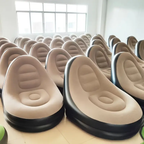Sillón Inflable Sofá Portátil 2 En 1 Plegable Reposa Pies
