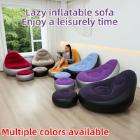 Thumbnail for Sillón Inflable Sofá Portátil 2 En 1 Plegable Reposa Pies