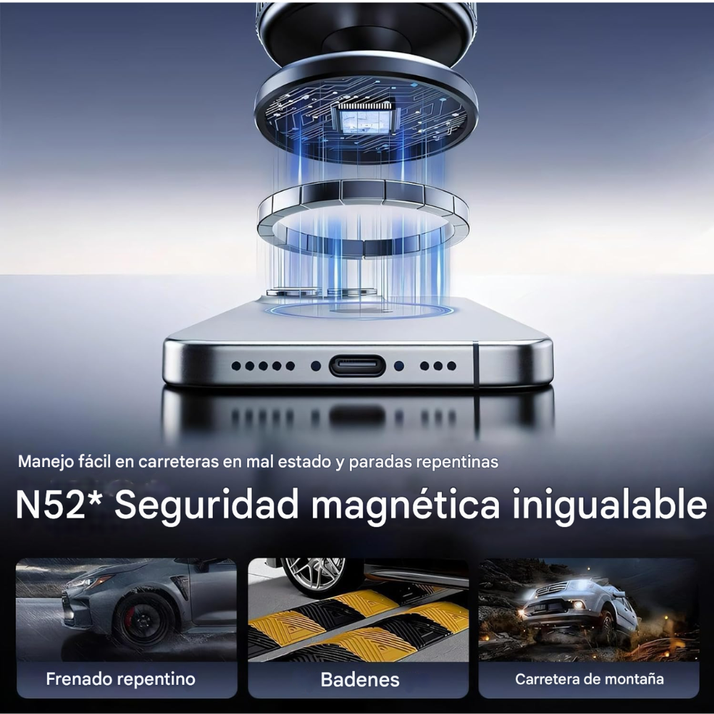 📱Soporte Holder Magnético Para Teléfono Con Succión Al Vacío