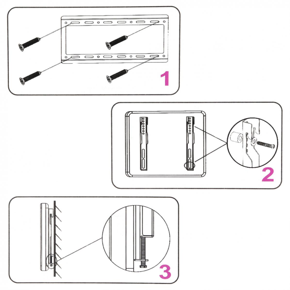 Soporte De Pared Fijo Con Inclinacion Para Tv 14 55 Pulgadas