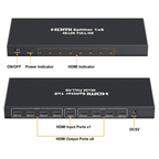Divisor Spliter Hdmi 1 X 8 Alta Definición 1920x108p/3d /4k