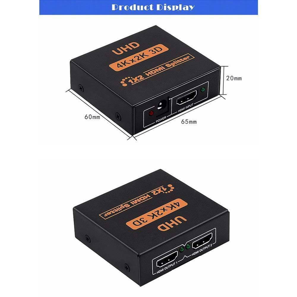 Splitter Hdmi 1 X 2 Alta Definición 1920x108p/3d /4k