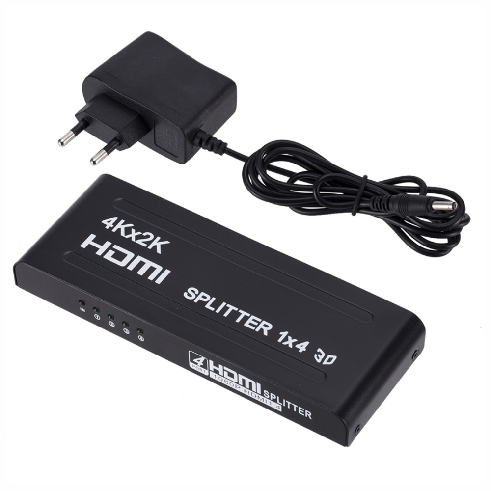 Splitter Hdmi 1 X 4 Alta Definición 1920x108p/3d /4k