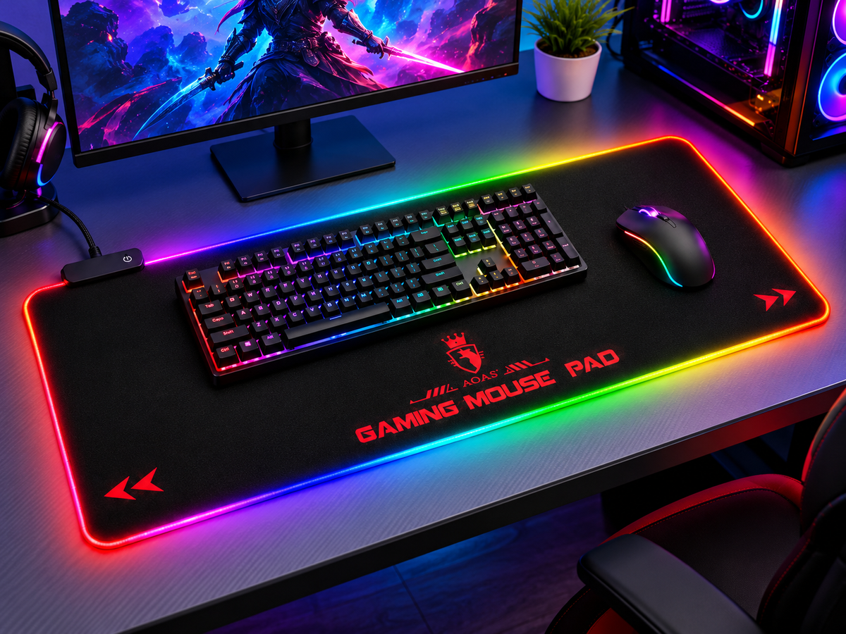 Mouse Pad Gamer Rgb Xl  Impermebale 80x30cm 4mm Usb