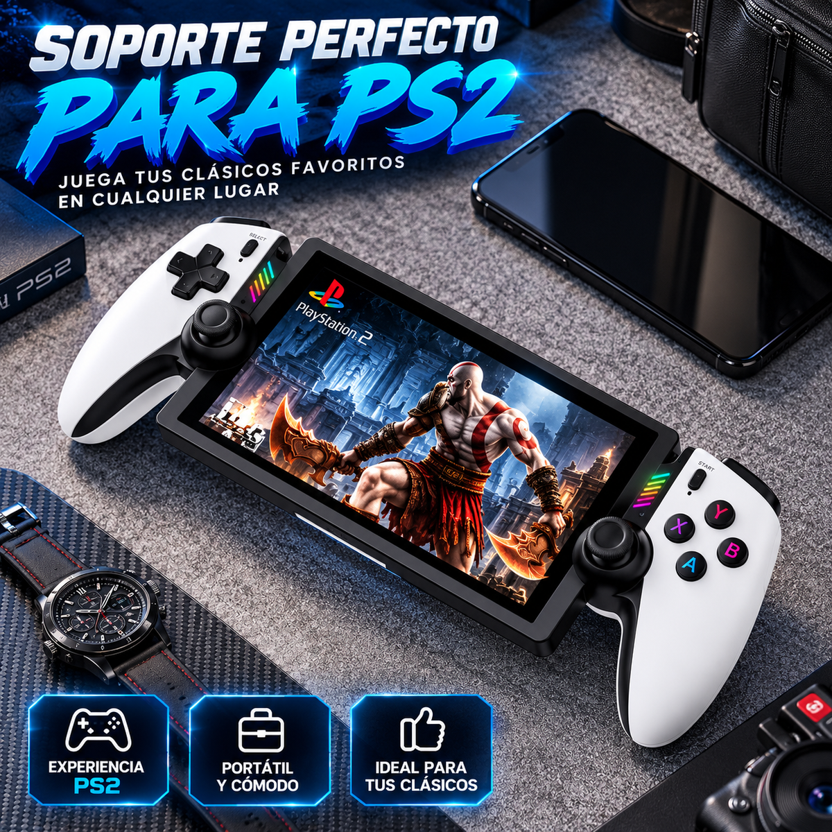 Consola Portátil SJGAM M28 Pantalla 7,1 Pulgadas Emulador PS2 Retro