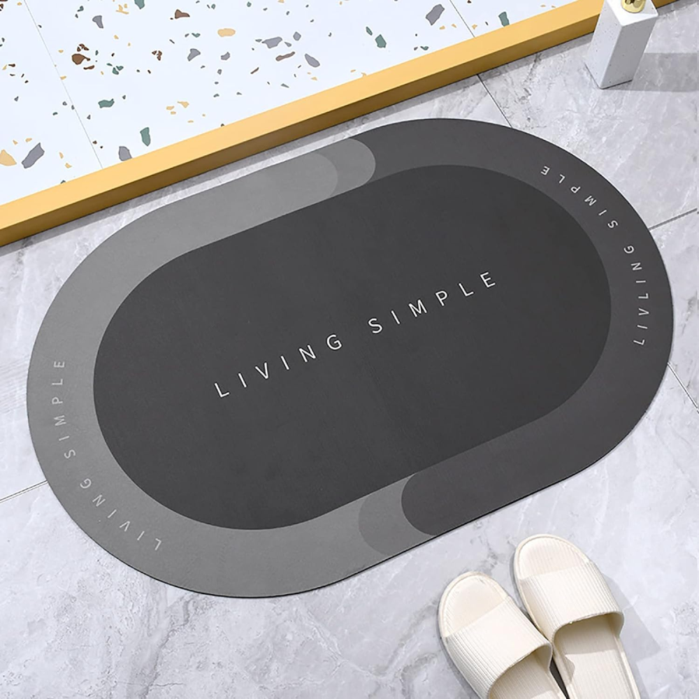 Tapete Absorbente Antideslizante Baño Living Simple 58c Seguridad