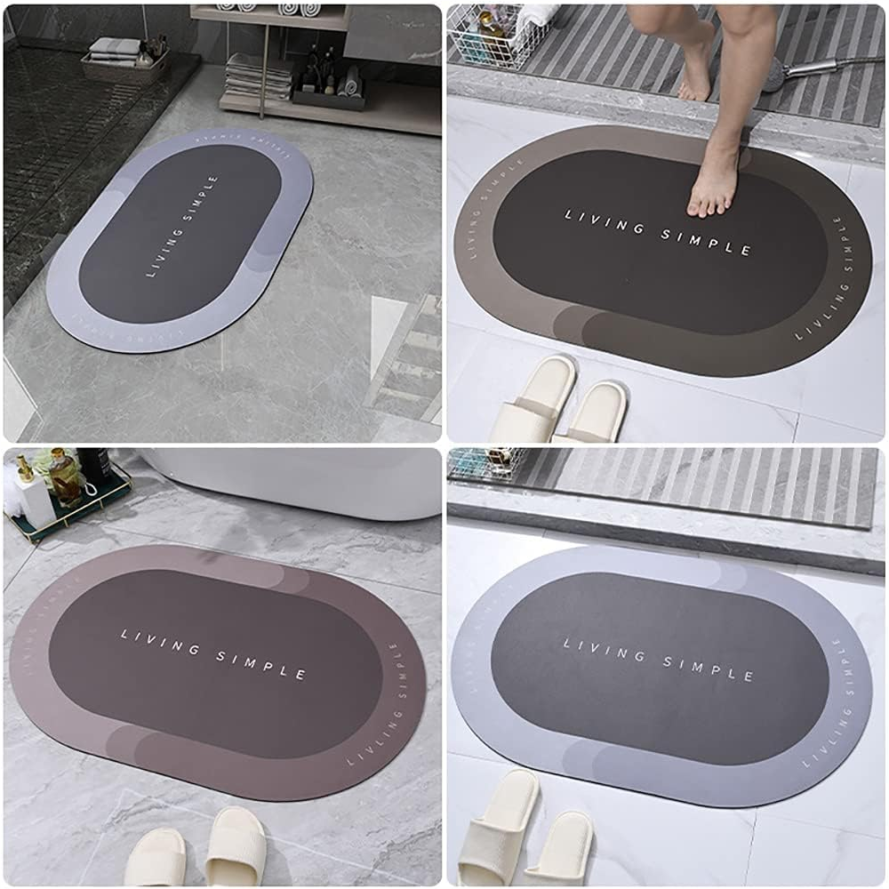 Tapete Absorbente Antideslizante Baño Living Simple 58c Seguridad