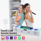 Altavoz Inalámbrico Karaoke Con Tarjeta De Sonido Microfono