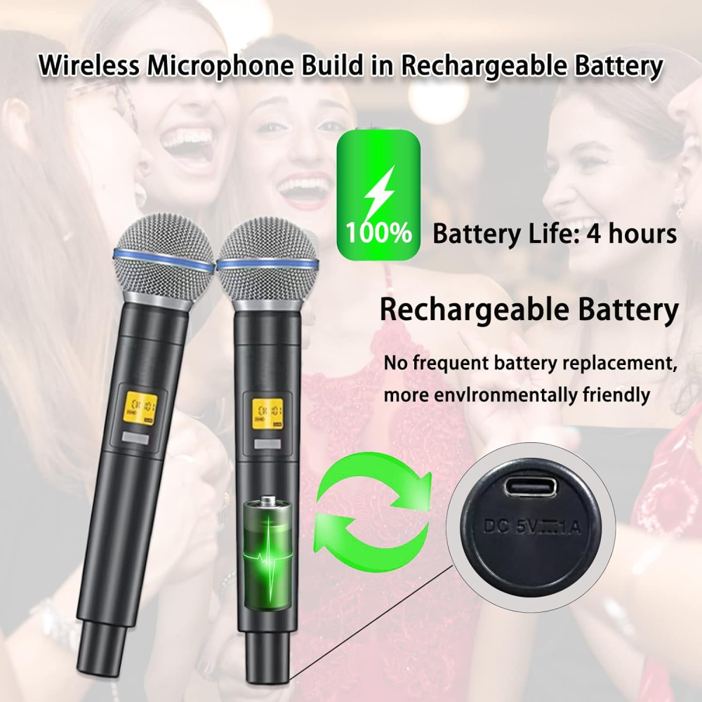 Altavoz Inalámbrico Karaoke Con Tarjeta De Sonido Microfono