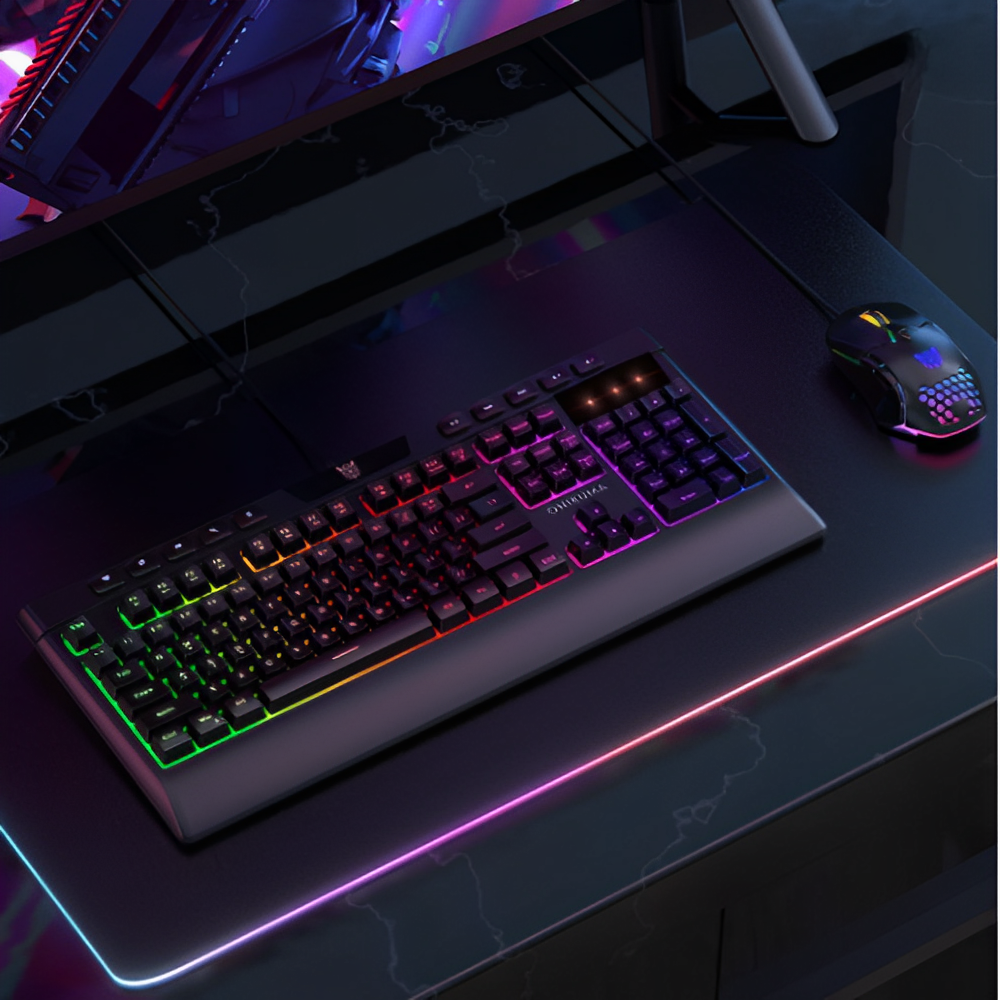 Combo Teclado Gaming Onikuma G21 Con Luces Led Original
