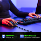 Combo Teclado Gaming Onikuma G21 Con Luces Led Original