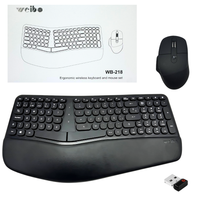 Thumbnail for Combo Teclado Mouse Inalambrico Ergonomico Receptor Usb Weib