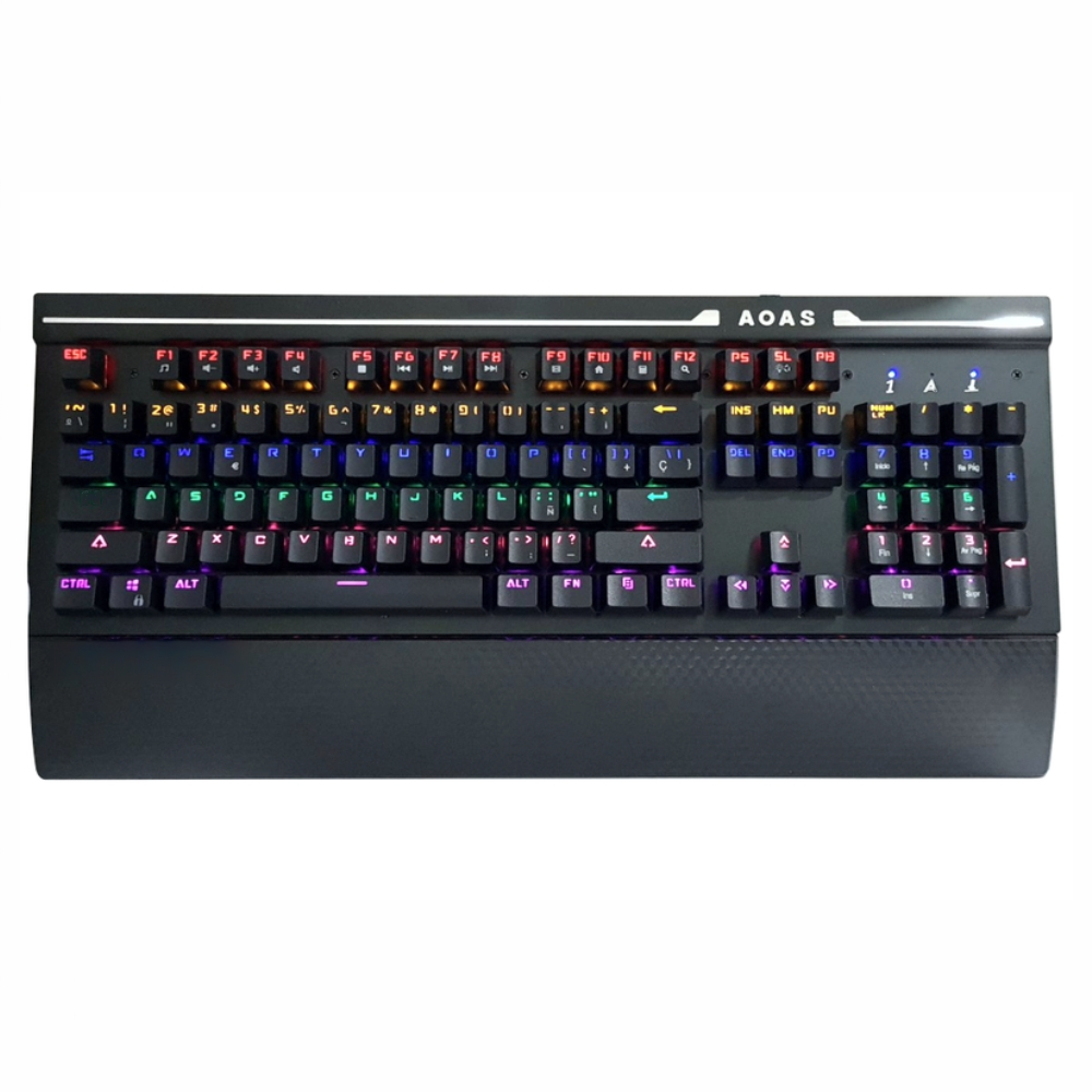 Teclado Mecánico Tecla Cambiable Luz Rgb A808 Ergonómico