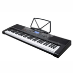 piano organeta Teclado Musical 61 Teclas Mk-2115 Iluminadas Con Atril Pedal