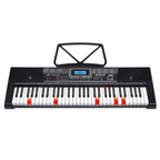 piano organeta Teclado Musical 61 Teclas Mk-2115 Iluminadas Con Atril Pedal