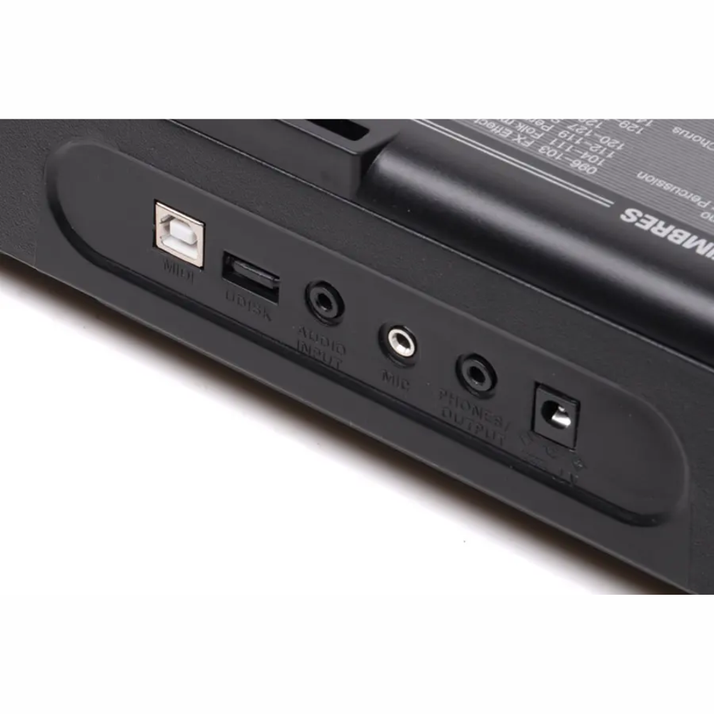 piano organeta Teclado Musical 61 Teclas Mk-2115 Iluminadas Con Atril Pedal