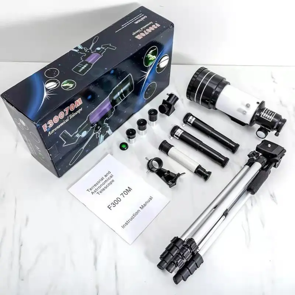 Telescopio Astronómico Monocular M70300 Accesorios Y Trípode