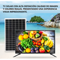 Televisor 32 Pulgadas Solar Batería 60000mah Control Remoto