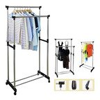 👕👗Tendedero De Ropa Plegable Multifuncional Portatil Con Rueda 🛒🚿