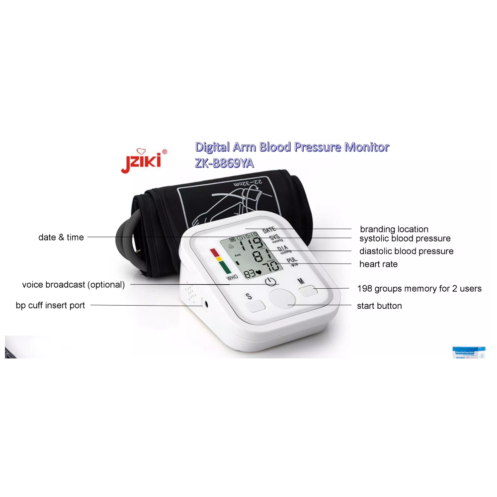 Tensiómetro Digital Brazo Presión Arter Función Voz + estuche