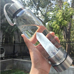 Termo Botella De Agua Con Cristales De Cuarzo Y Estuche