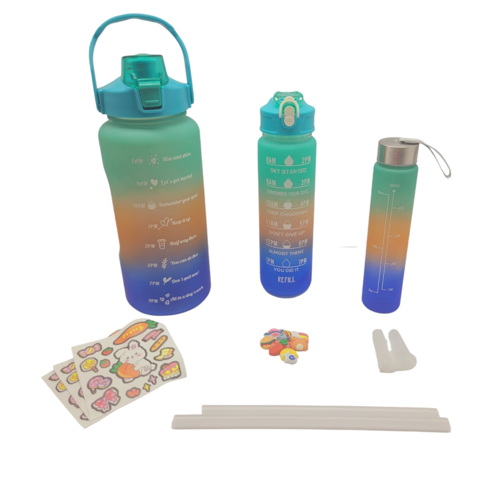 Termo Motivacional 3 En 1 Sticker 2 Litros 900ml 300ml