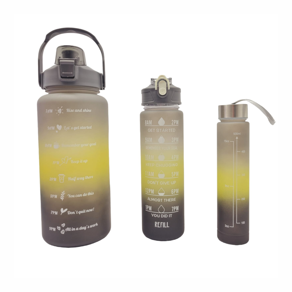 Termo Motivacional 3 En 1 Sticker 2 Litros 900ml 300ml