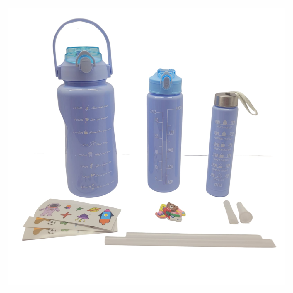 Termo Motivacional 3 En 1 Sticker 2 Litros 900ml 300ml