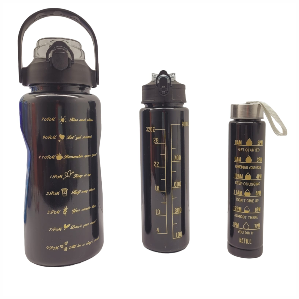 Termo Motivacional 3 En 1 Sticker 2 Litros 900ml 300ml