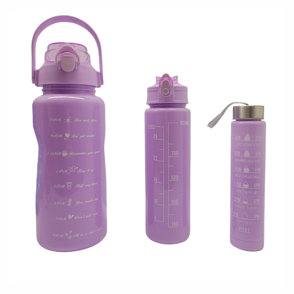 Termo Motivacional 3 En 1 Sticker 2 Litros 900ml 300ml
