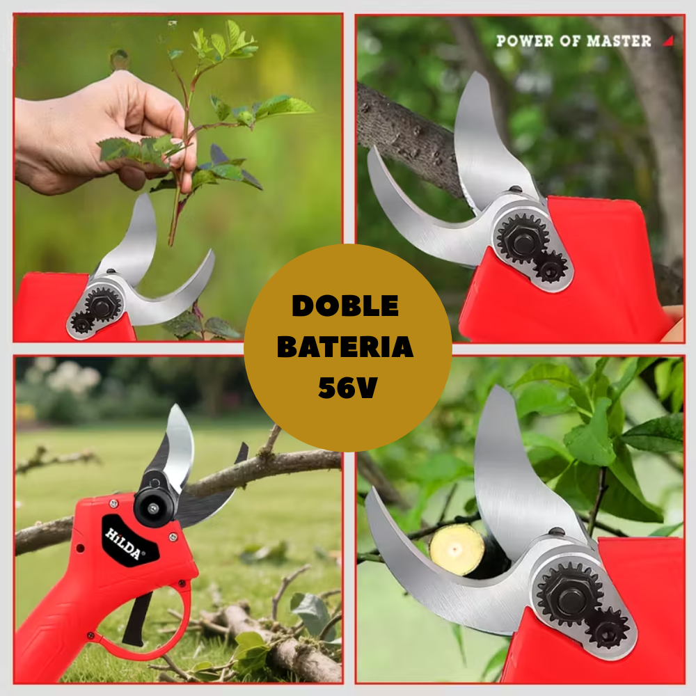Tijera Podadora Jardín Eléctrica Portátil Recargable 56v