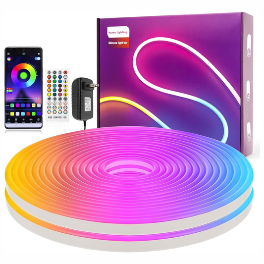 Cinta Luz Neon Rgb Led Manguera 5 Metros Micrófono Rítmica