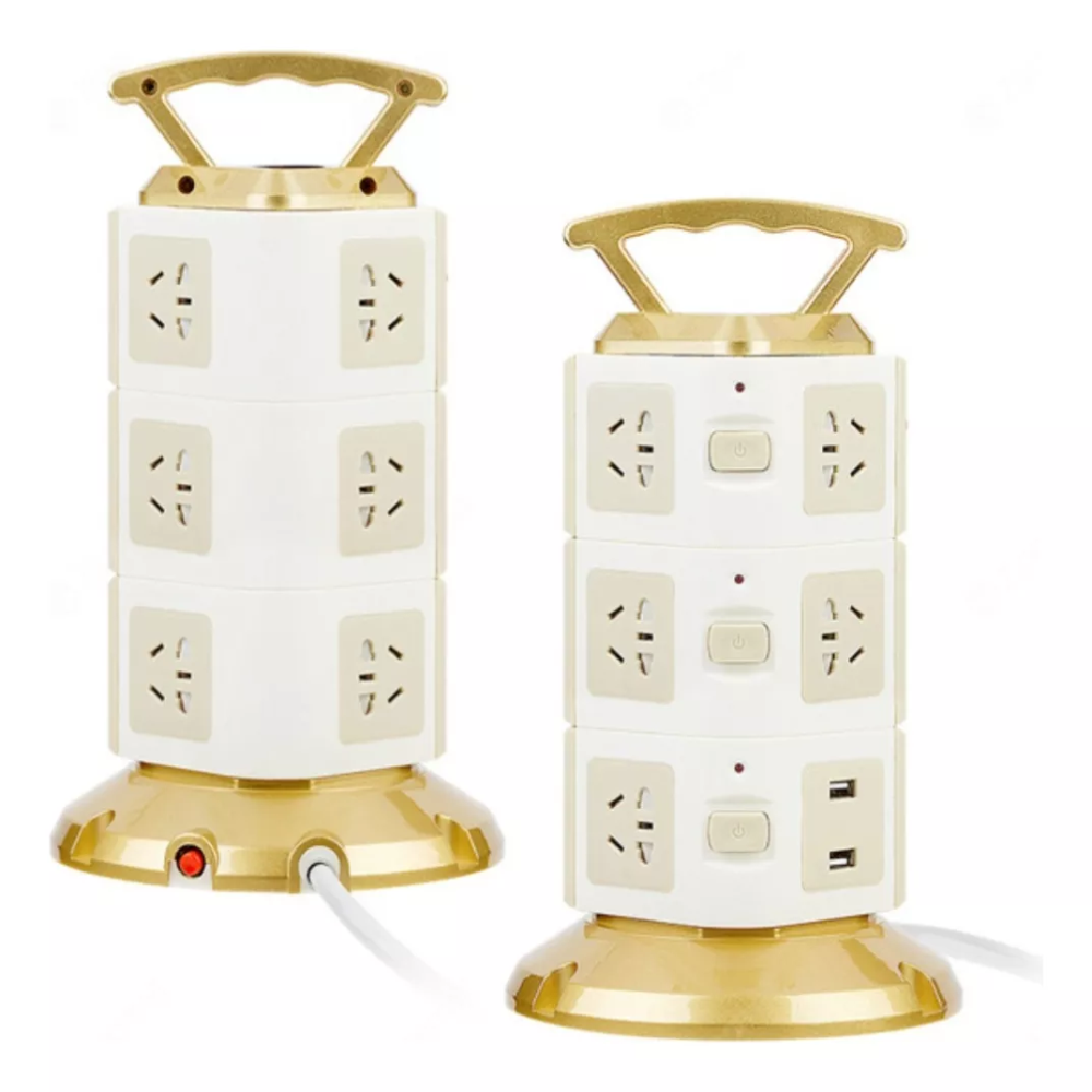 ⚡Torre Multi Toma Corriente 3 Niveles Usb X 12 Tomas 2500w💡
