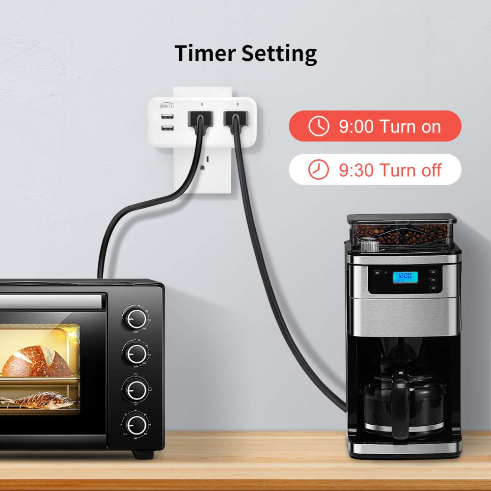 Toma Corriente Inteligente Alexa Interruptor Dual Puerto Usb