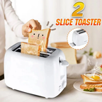 Tostadora Eléctrica Pan 2 Puestos 6 Niveles 700w Bh-030 Compacto
