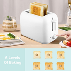 Tostadora Eléctrica Pan 2 Puestos 6 Niveles 700w Bh-030 Compacto