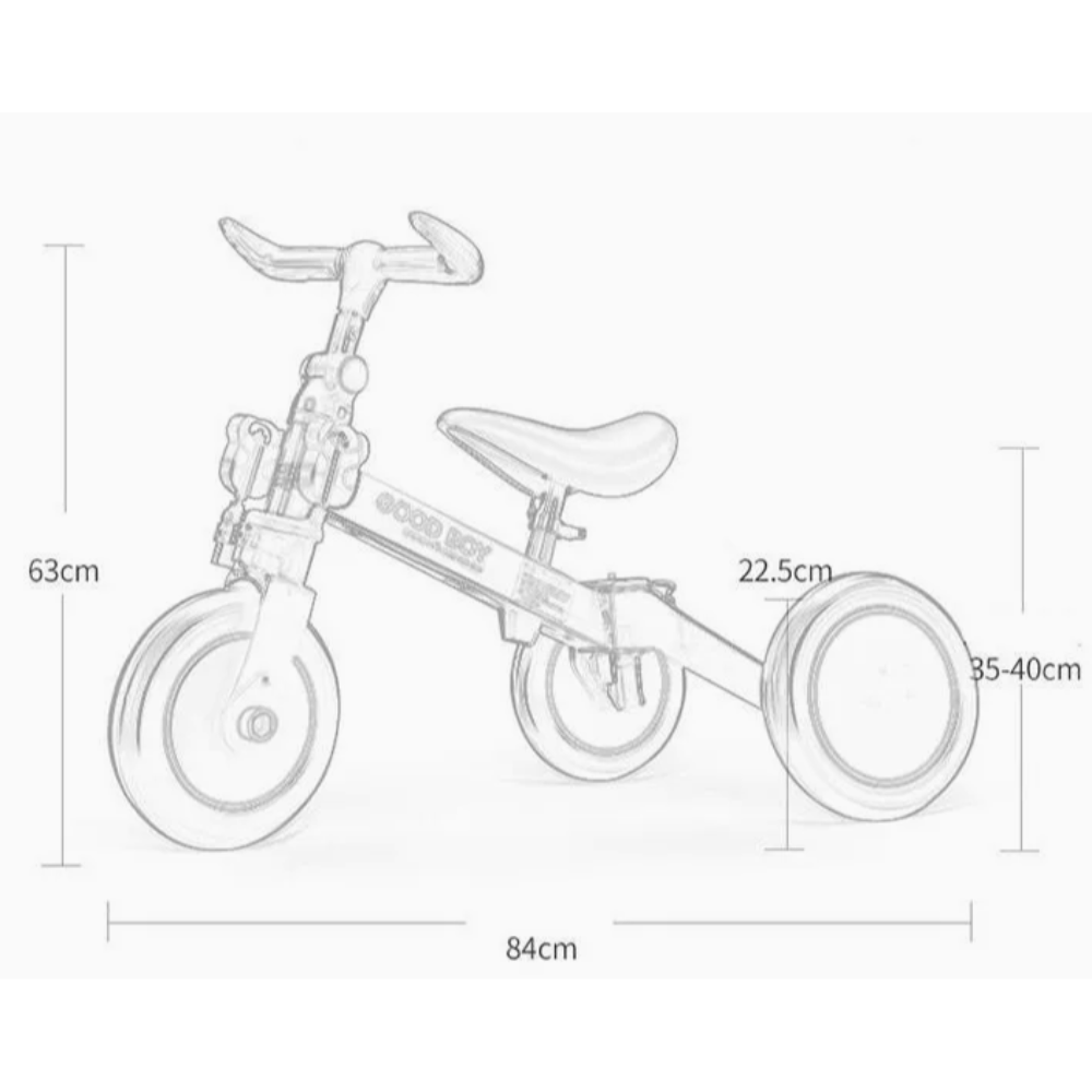 Triciclo Bicicleta Para Niños Ajustable Premium 3 En 1 Good