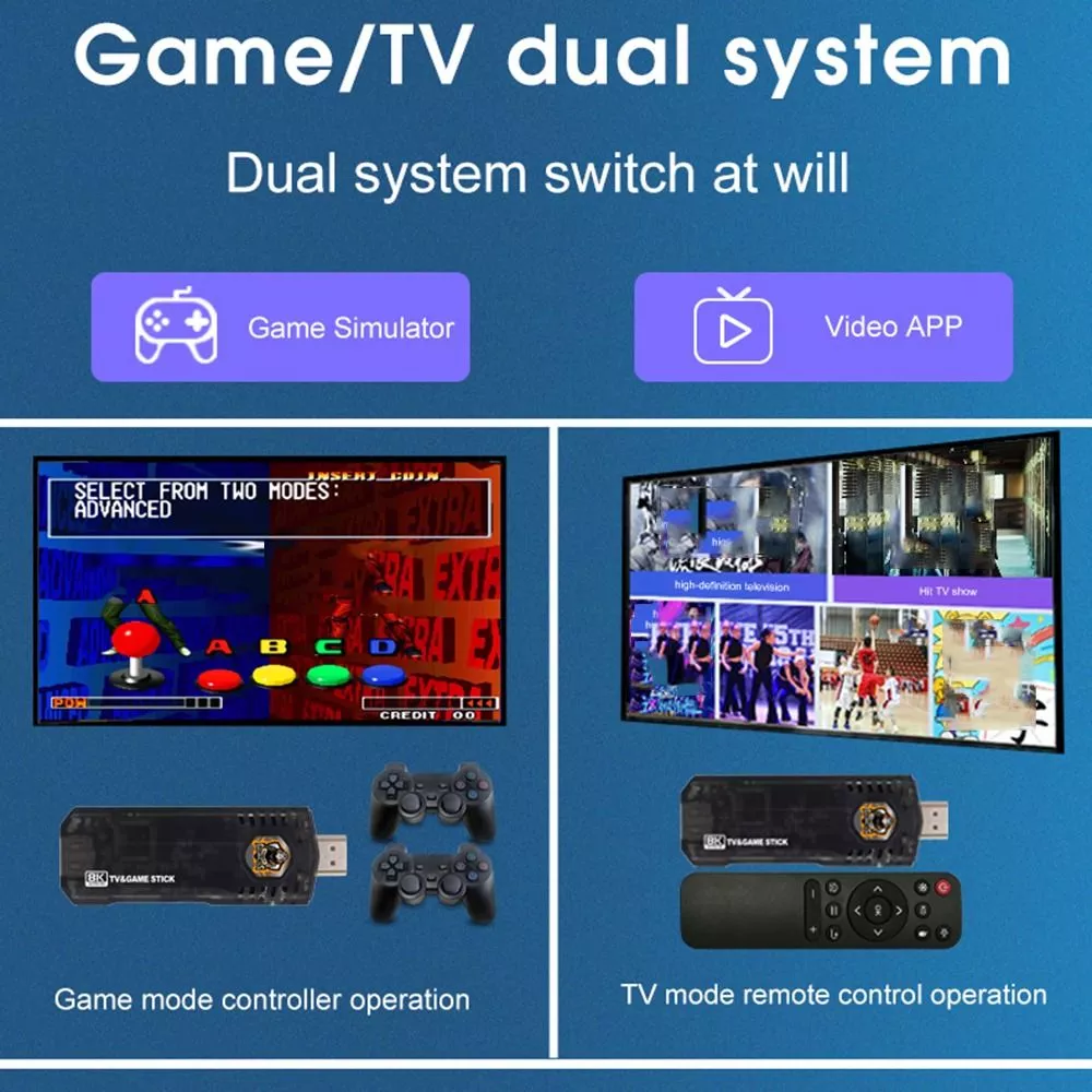 Consola De Juegos Android Tv Box Retro Game Stick 2gb Ram