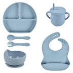 Juego De Vajilla Para Bebes Con Antideslizantes En Silicona