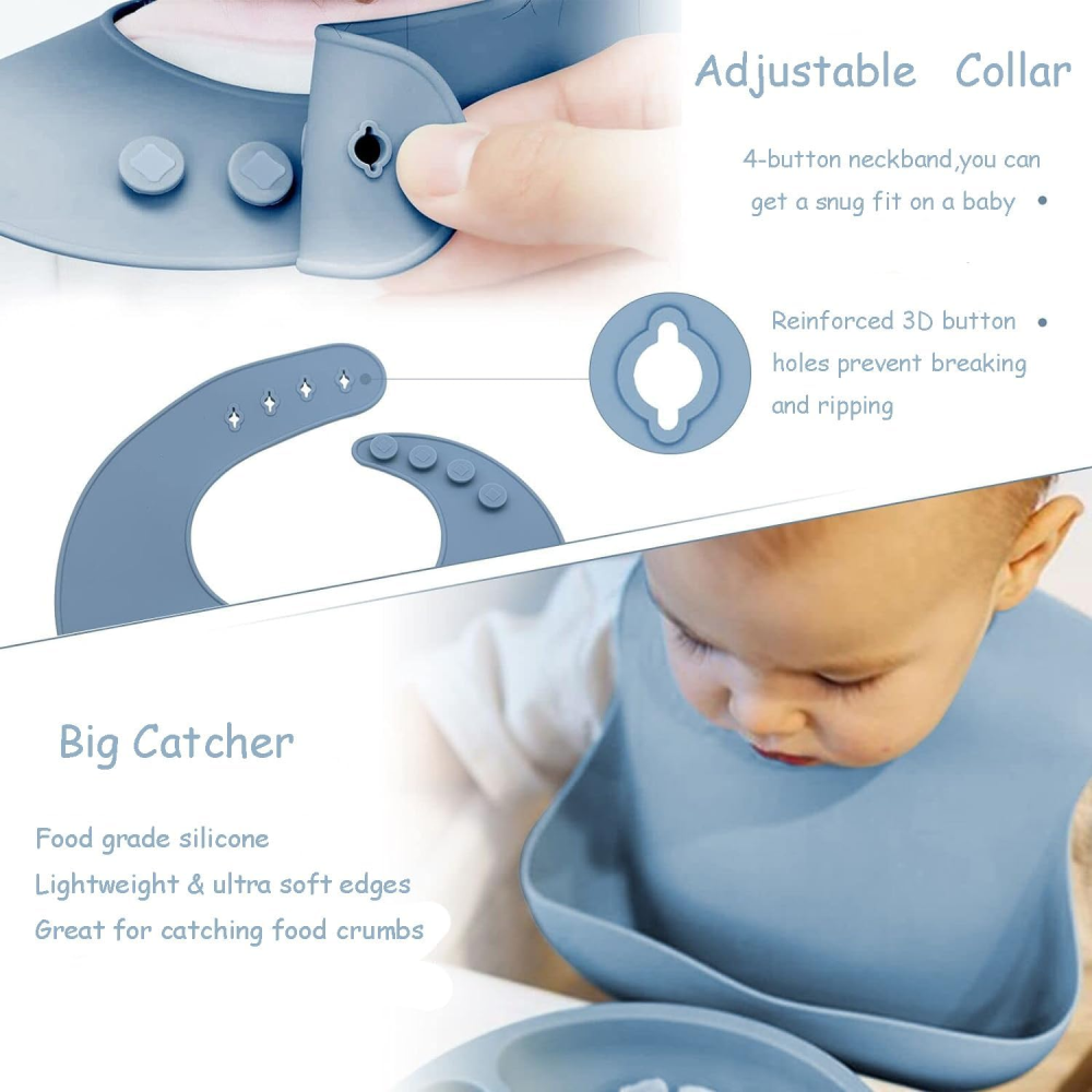 Juego De Vajilla Para Bebes Con Antideslizantes En Silicona